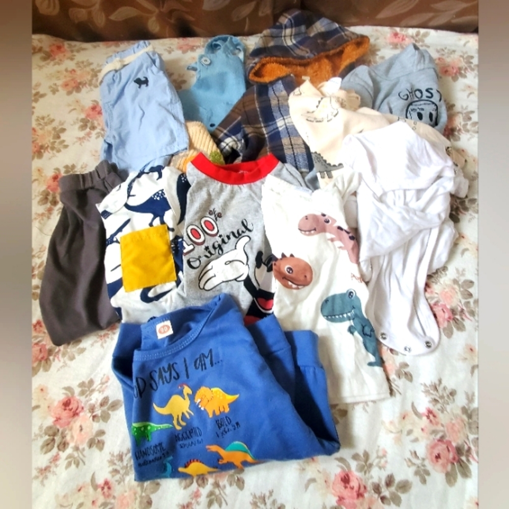 Lot Of 12 Pieces, 12 Month Baby Boy Clothes  Gently Used